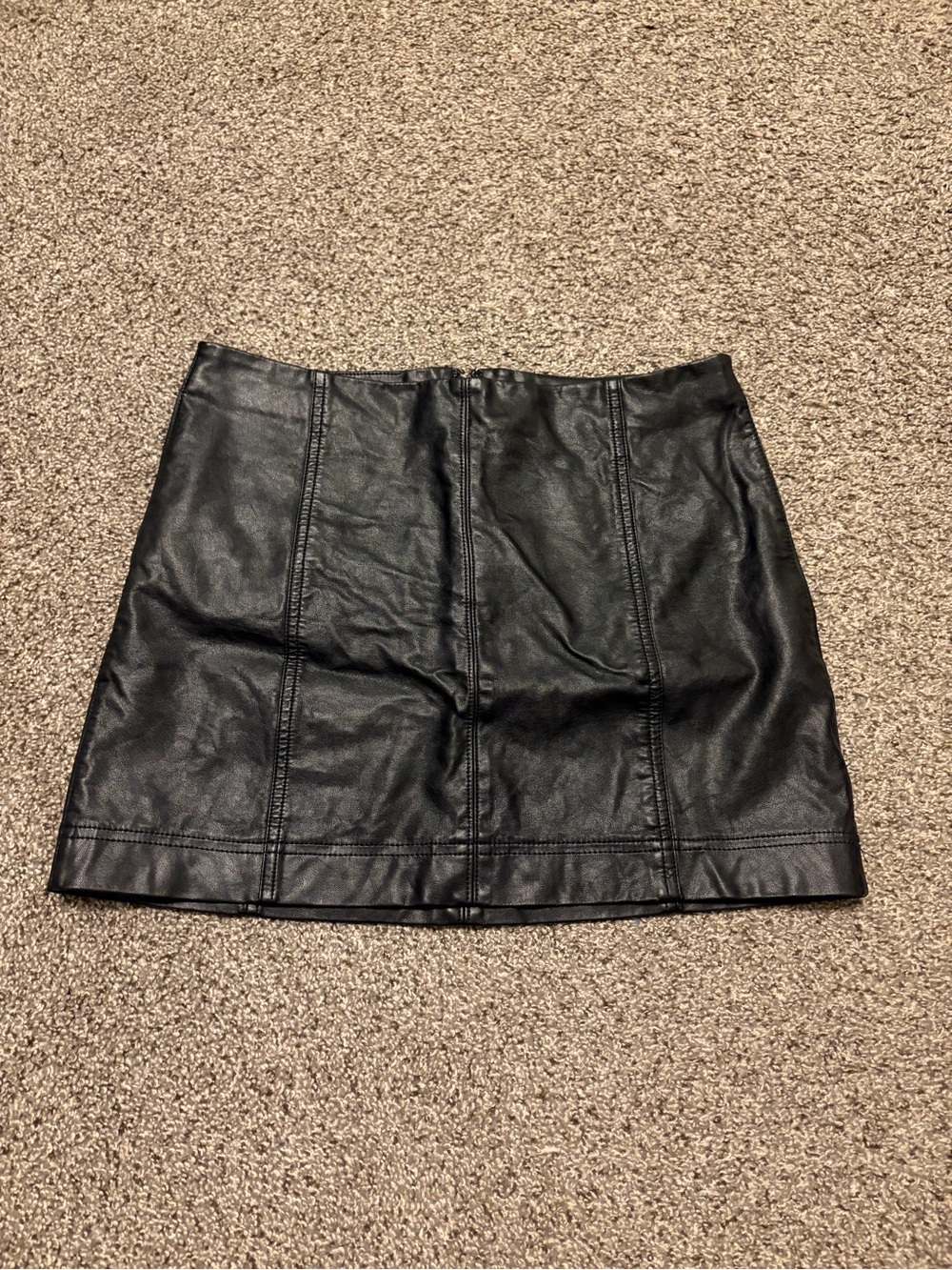 wild fable Black Faux Leather Mini Skirt
